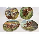 FOUR COALPORT 'THE SPIRIT OF THE TURF', LIMITED EDITION HORSE RACING PLATES Grand National 1974, no.