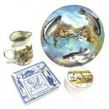 A COALPORT 'GAME FISHING' COLLECTORS PLATE by Melvyn Buckley, limited edition no. 2036/5000, 27.