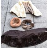 ASSORTED FUR SHAWLS, CAPE, COLLARS, HATS, GLOVES ETC