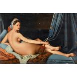 AFTER JEAN AUGUSTE DOMINIQUE INGRES (20TH CENTURY) 'Grande odalisque', oil on canvas, signed with