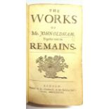 [MISCELLANEOUS] Oldham, John. The Works of... together with his Remains, for Hindmarsh, London,