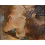 * MCGUGAN (20TH CENTURY) Reclining female nude, oil on panel, signed and dated '[19]73' lower right,