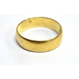 A 22 CARAT GOLD WEDDING BAND plain D profile, 6mm, ring size Q, gross weight 5.1 grams Condition