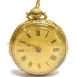A GEORGE IV 18CT GOLD OPEN FACED POCKET WATCH the brass fusee movement by Samuel Norman, Princess