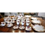 AN EXTENSIVE COLLECTION OF ROYAL ALBERT 'OLD COUNTRY ROSES' DINNERWARE comprising six dinner plates,