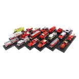 TWENTY PART-WORK DIECAST MODEL FIRE SERVICE VEHICLES of U.S. interest, each mint or near mint and on