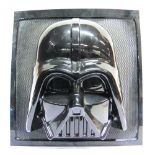 STAR WARS - A VACUUM FORMED PLASTIC DARTH VADER HEAD DISPLAY PIECE 68.5cm x 66cm.