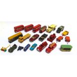 TWENTY-TWO ASSORTED DIECAST MODEL VEHICLES & ACCESSORIES variable condition (three re-painted; one