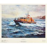 NUNEZ SEGURA (CONTEMPORARY) 'Whitby lifeboat 'City of Sheffield'', colour print, limited edition