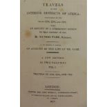 [BOOKS]. TRAVEL, AFRICA Park, Mungo. Travels in the Interior Districts of Africa: Performed in the