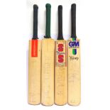 [CRICKET]. FOUR ASSORTED SIGNED BATS