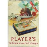 ADVERTISING - THREE CIGARETTE SHOWCARDS comprising one with a Christmas themed design, 'PLAYER'S /