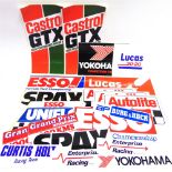 AUTOMOBILIA - ADVERTISING STICKERS Approximately seventy-five assorted petrol, oil and other