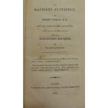 [BOOKS]. RELIGION & THEOLOGY Taylor, Jeremy. The Baptists Justified, Fenner, London, 1818,