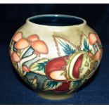 A LIMITED EDITION MOORCROFT POTTERY VASE of globular form, decorated in the 'Mushrooms and