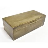 AN ASPREY & CO LTD SILVER CIGARETTE BOX the rectangular box with hinged lid, cedar lined with