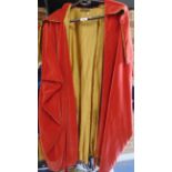 A LIBERTY & CO. CRIMSON VELVET OPERA CAPE