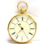 A VICTORIAN 18CT GOLD CHRONOGRAPH POCKET WATCH the centre seconds chronograph with stop start