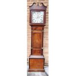 AN 8-DAY LONGCASE CLOCK the enamel dial signed 'CARTER SALISBURY', in an oak case with mahogany