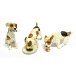 THREE ROYAL DOULTON CHARACTER DOG FIGURES: HN1097, HN1158 and HN1159