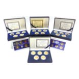 COINS - U.S.A. Four Morgan Mint gold-plated Statehood Quarter Dollars Special Edition sets, 2001,