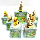 A COLLECTION OF SEVEN BOXED ROYAL DOULTON WINNIE THE POOH FIGURES: WP5 'Piglet and the Balloon', WP7