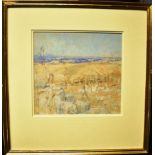 DIANA ARMFIELD, RA, RWS (BRITISH b.1920) Beach scene Pastel on paper Initialled DMA lower left,