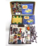 [OO GAUGE]. ASSORTED HORNBY DUBLO & OTHER LINESIDE ACCESSORIES including two level crossings;