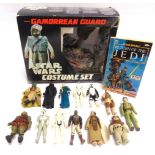 STAR WARS - THIRTEEN ACTION FIGURES all uncarded; together with a Gamorrean Guard costume, boxed;