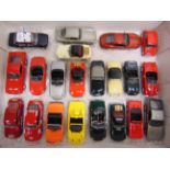 TWENTY-ONE 1/43 SCALE DIECAST MODEL CARS by Corgi, Hongwell, Maxi Car and others, each mint or