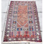 TWO PRAYER RUGS: one 81cm x 129cm, and another 86cm x 143cm