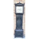 A PROVINCIAL WELSH LONGCASE CLOCK with 8-day movement, the enamel dial with subsidiary seconds dial,