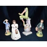 FOUR ROYAL DOULTON FIGURES: HN3183 'Tumbler', HN2060 'Jack', HN2062 'Little Boy Blue' and HN3605 '