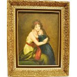 AFTER VIGEE LEBRUN (20TH CENTURY) 'Self portrait with daughter (a l'antique) Oil on canvas signed '