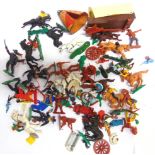 ASSORTED PLASTIC TOY SOLDIERS AND OTHER FIGURES by Britains Deetail, Airfix, Marx and others,
