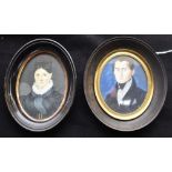 19TH CENTURY CONTINENTAL SCHOOL Portrait of a lady and a young gentleman The gentleman with