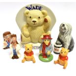 MIXED CERAMICS INCLUDING A WADE COLLECTABLES RETAILERS DISPLAY STAND 20CM HIGH, Royal Doulton