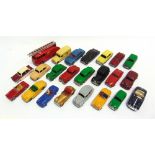 TWENTY-TWO DINKY DIECAST MODEL VEHICLES circa 1950s-60s, each repainted, each unboxed.