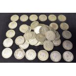 GREAT BRITAIN - ASSORTED HALF-SILVER HALFCROWNS, 1920-46 mainly George V, (total approximately
