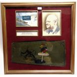 [WINSTON CHURCHILL & THE BATTLE OF BRITAIN]. AN AIRCRAFT WING OR FUSELAGE ACCESS PANEL stated to