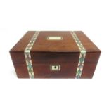 A VICTORIAN ROSEWOOD, MOTHER OF PEARL & ABALONE INLAID SEWING BOX and contents, comprising mother of