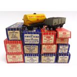 [OO GAUGE]. THIRTEEN HORNBY DUBLO WAGONS each with plastic wheels, each boxed.