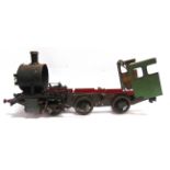A 3 1/3 INCH GAUGE SCALE 0-6-0 LOCOMOTIVE CHASSIS with smokebox, 74cm long.