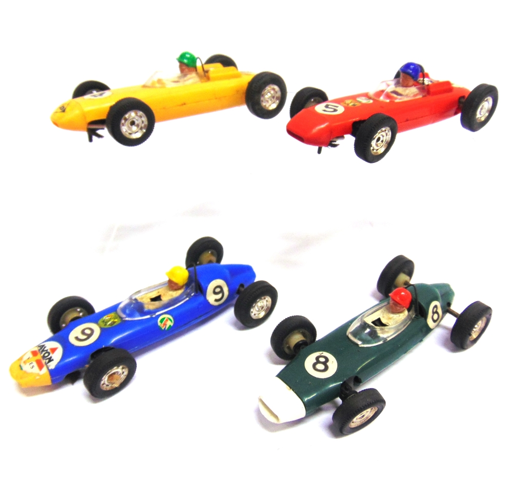 A SCALEXTRIC SET 80 comprising a C72, B.R.M., British Racing Green with a white nose, racing - Image 2 of 2