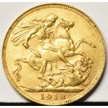 GREAT BRITAIN - GEORGE V (1910-1936), SOVEREIGN, 1918 Perth mint (P).