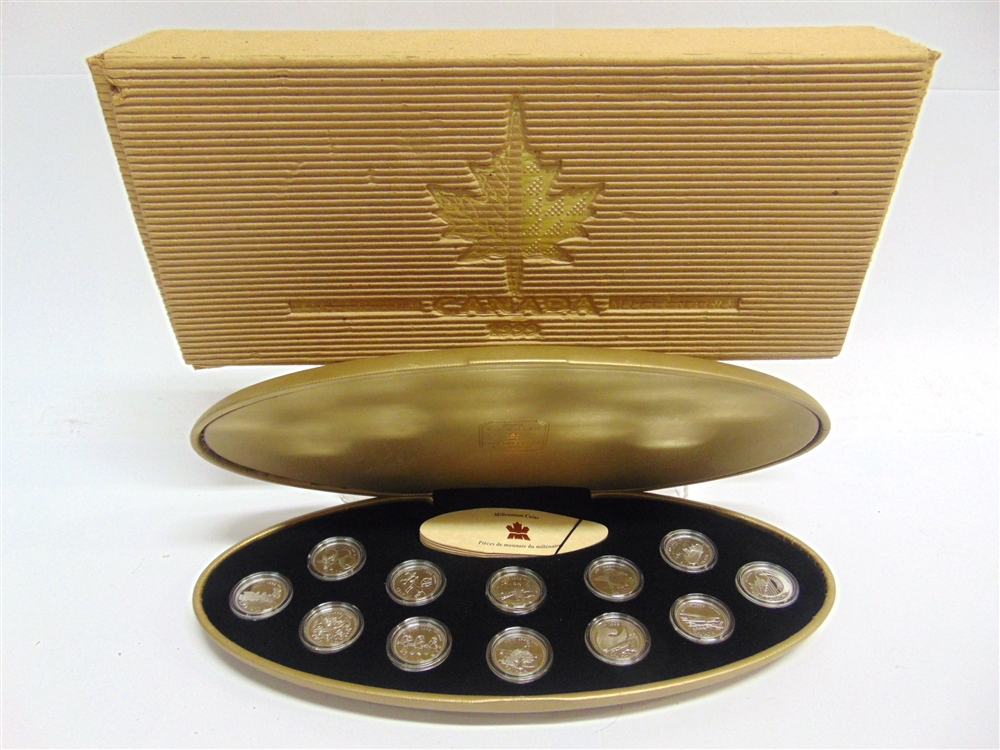 CANADA - MILLENNIUM MILLENAIRE STERLING SILVER PROOF SET, 1999 comprising twelve coins (each 92.5%