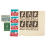 Twelve Summer Olympic Games 'cinderella' stamps, comprising six for Amsterdam 1928, four for Los