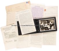 1950s ephemera relating to Tom Whittaker and Arsenal FC, including Land Registry documents