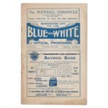Manchester City v Bolton Wanderers programme 14th September 1929