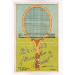 Collection of early to mid 20th century tennis related postcards and photographs, comprising